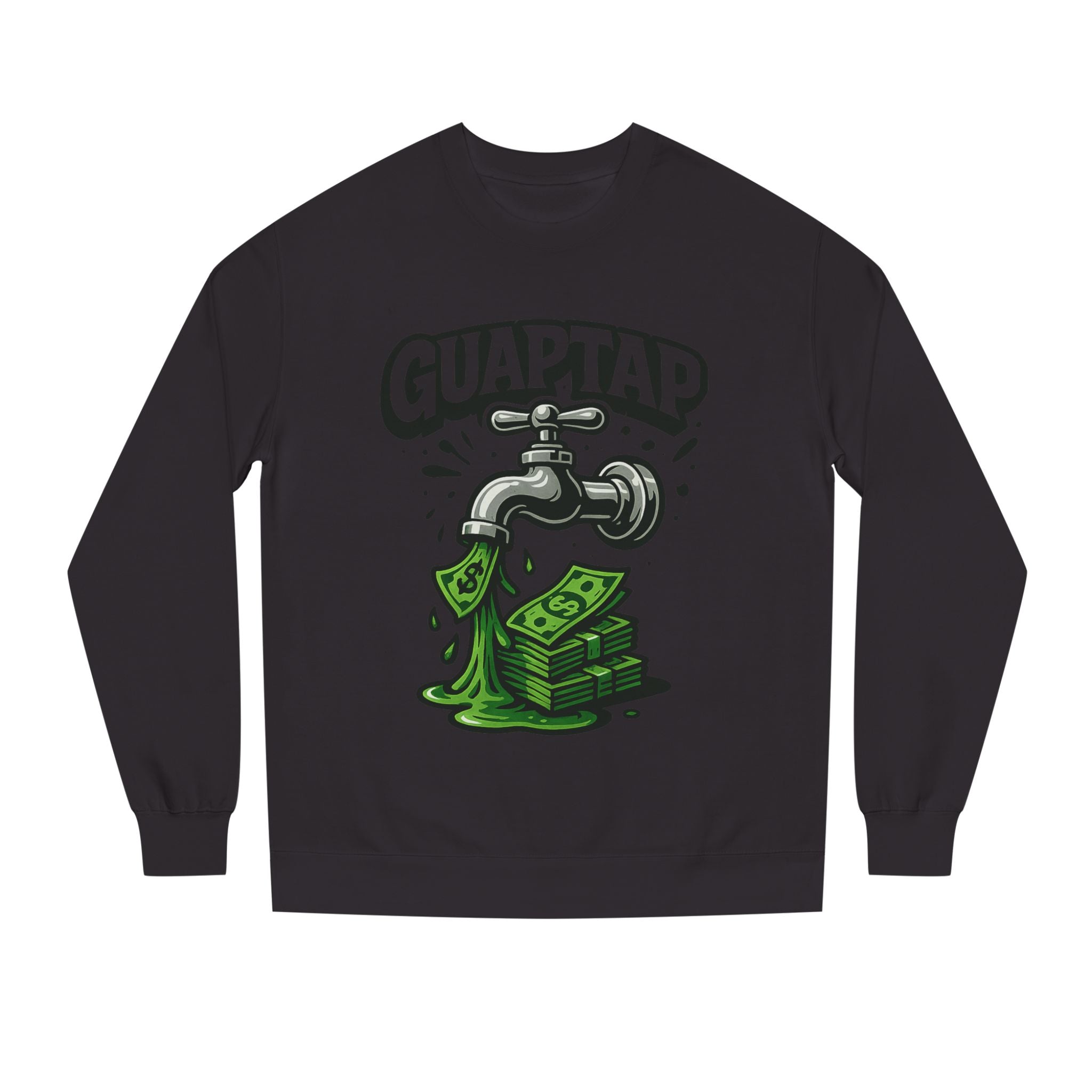 Money Tap Unisex Sweatshirt, Funny Sweatshirt, Gift for Him, Cool Crew Neck, Casual Wear, Birthday Gift, Streetwear Style, Guaptap Design