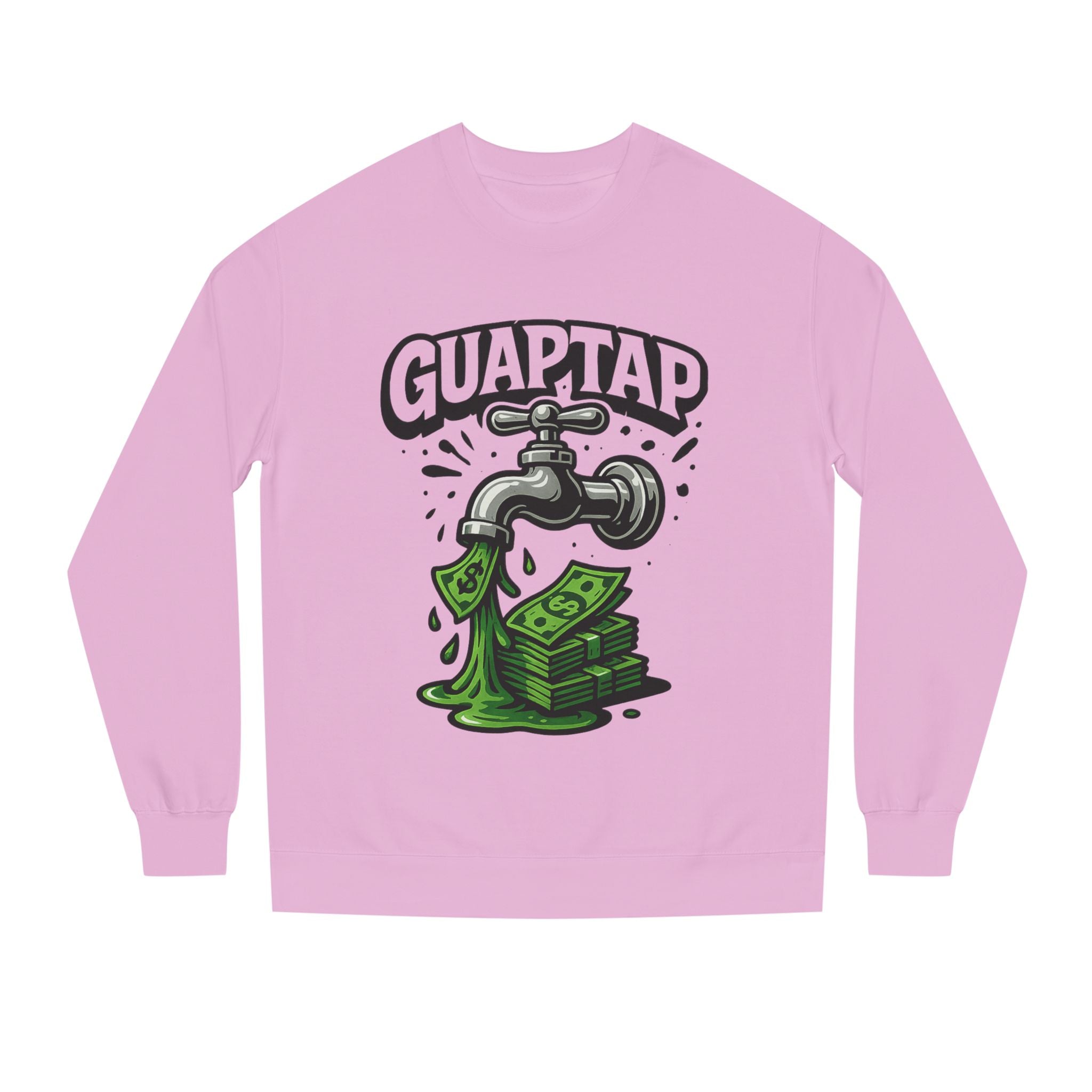 Money Tap Unisex Sweatshirt, Funny Sweatshirt, Gift for Him, Cool Crew Neck, Casual Wear, Birthday Gift, Streetwear Style, Guaptap Design